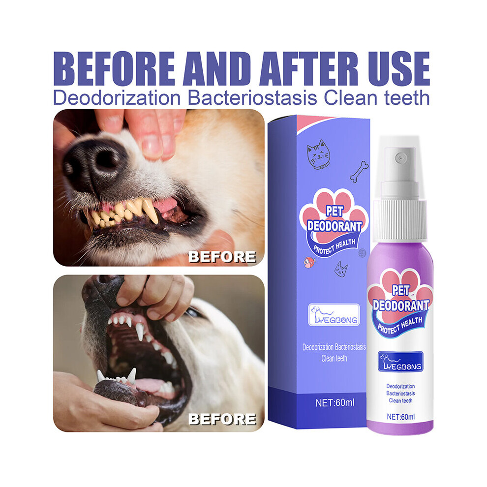 Pet Teeth Cleaning Spray- Pet Breath Freshener Oral Spray New