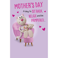 Funny A Day To Relax Cute Cat Mother's Day Card Mothers Day Greeting Cards