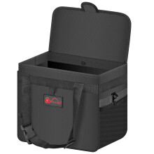 (BLACK, LARGE) Vinsani Car Rubbish Bin w/ Lid Leakproof Interior