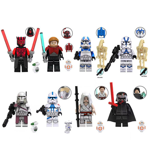 (Style D 28pcs) Star Wars Minifigures Buliding Blocks Bricks Figures Darth Vader 2