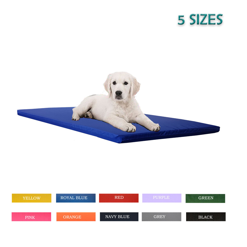 (Royal Blue, Large [90x60x5]) Dog Bed Cage Crate Mats Cat Bed Mattress Water Resistant 5cm thick