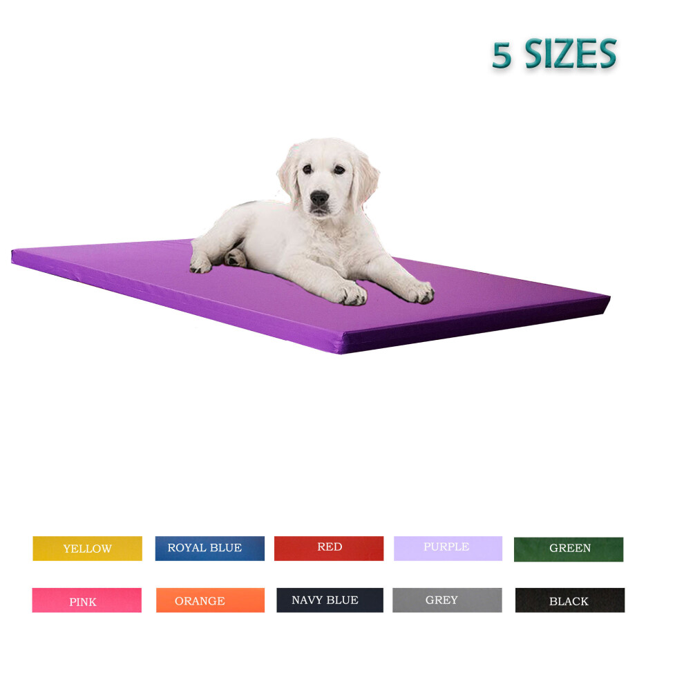 (Purple, Small [60x45x5]) Dog Bed Cage Crate Mats Cat Bed Mattress Water Resistant 5cm thick