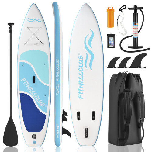 10FT Inflatable Stand Up Paddle SUP Surfing Board Paddleboard