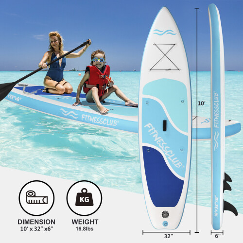 10FT Inflatable Stand Up Paddle SUP Surfing Board Paddleboard 1