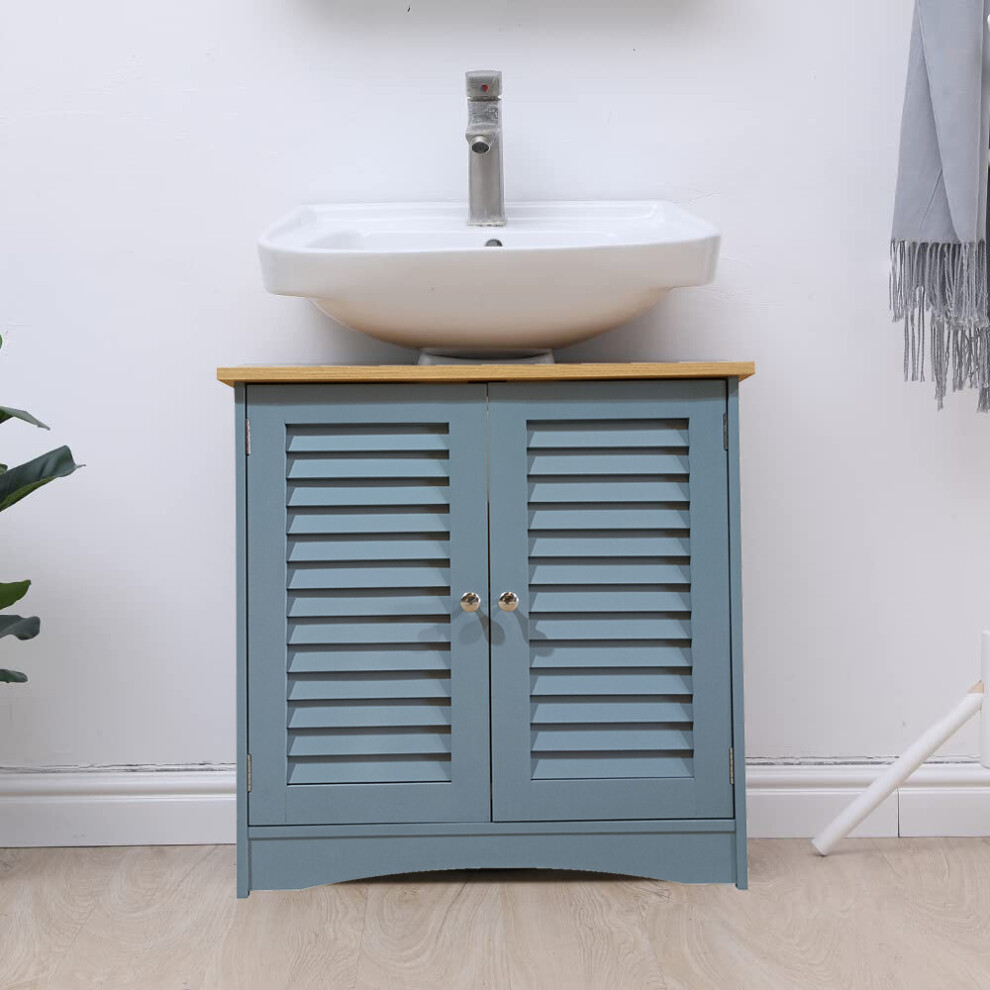 Shutters Under Sink Basin Cabinet Cupboard Bathroom Furniture Storage