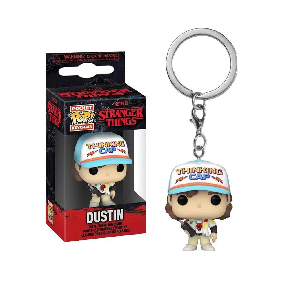 (New Dustin Keyring) funkoPOP Stranger Things Steve Dustin Figure Figurine