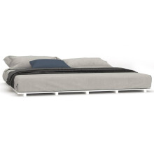 (white, 180 x 200 cm) vidaXL Bed Frame Bedroom Bedstead Bed Base Mattress Foundation Solid Wood Pine