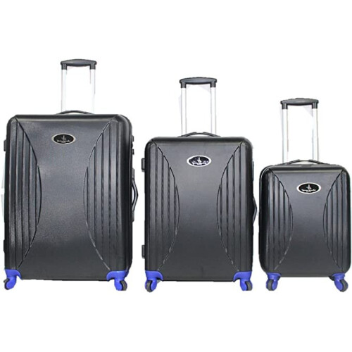 (Black, Small (Cabin) Suitcase) Vivien Kondor ABS Hard Shell Suitcase TSA Lock 2