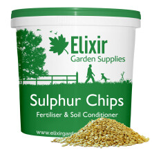 (Tub, 15kg) Elixir Gardens | Sulphur Chips Garden Fertiliser | Correct Soil pH | 500g -25kg in Bag or Tub