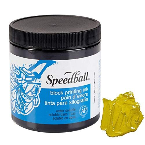 Speedball Υδατοδιαλυτό Μελάνι Εκτύπωσης, 8-Οζ, Χρυσό 2