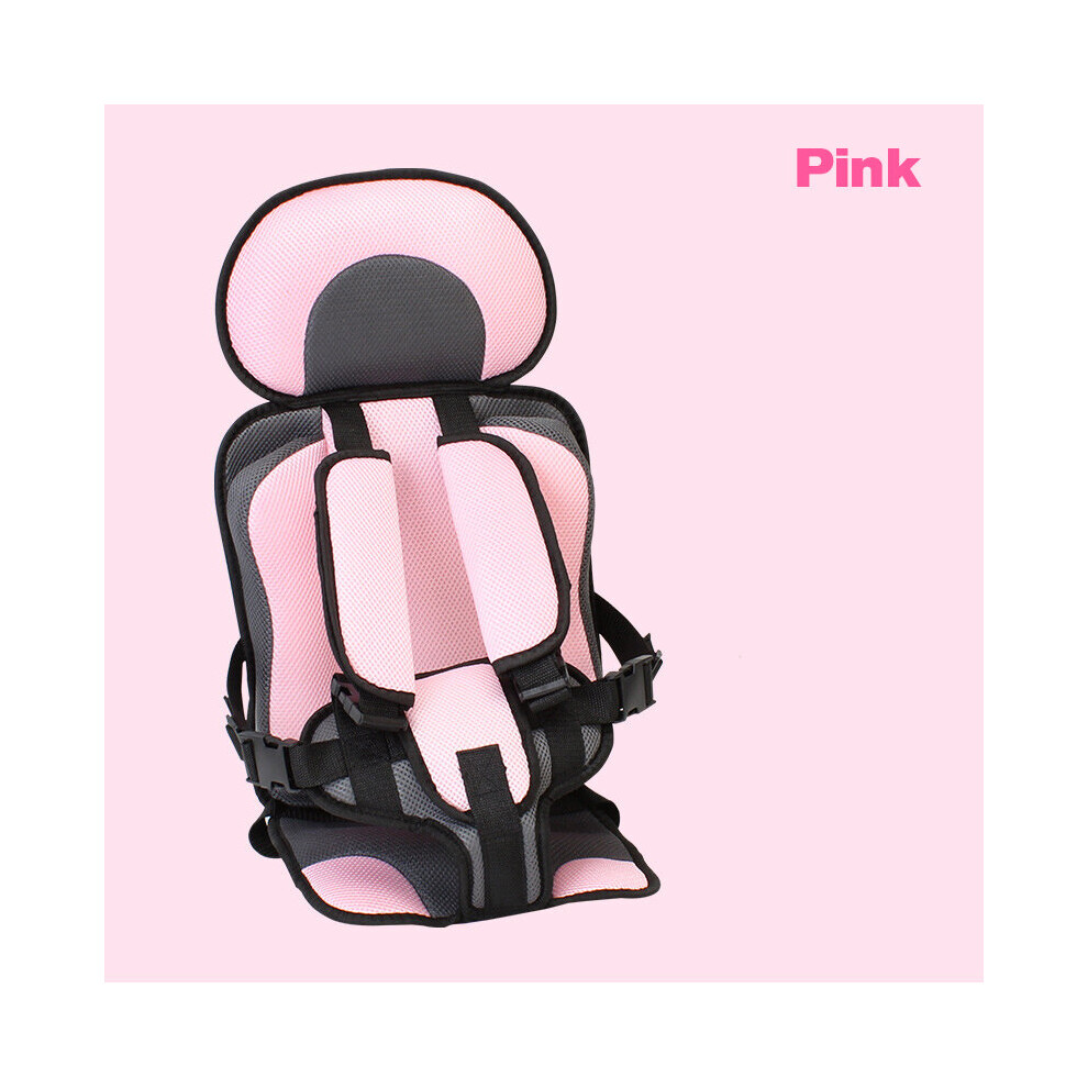 (pink, 56*24*34cm) Child Safety Seat Breathable Soft Chair For Kids Boys Girls Travel