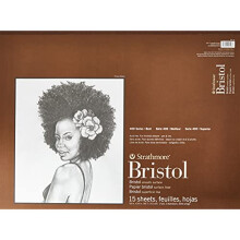 Strathmore 400 Series Bristol, 2-lagig, glatt, 18 x 24 Zoll, mit Klebeband gebunden, 15 Blatt