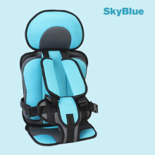 (blue, 56*24*34cm) Child Safety Seat Breathable Soft Chair For Kids Boys Girls Travel