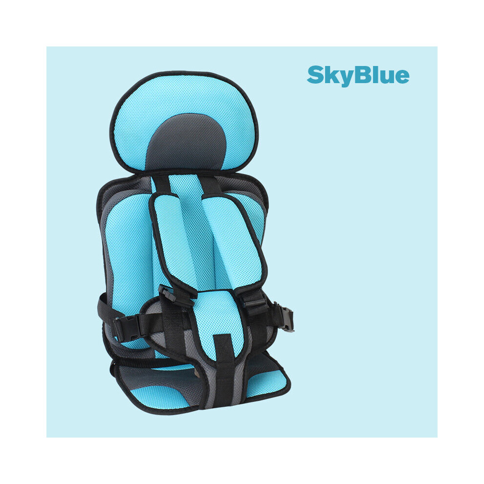 (blue, 56*24*34cm) Child Safety Seat Breathable Soft Chair For Kids Boys Girls Travel
