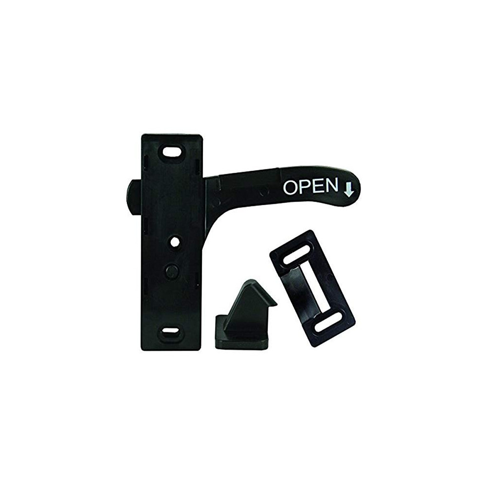 Jr Products 10765 Screen Door Latch - Right Hand Black 756815107655