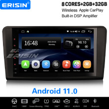 8-Core Android 11 Car Stereo Mercedes Benz ML/GL-Class W/X164 Wireless CarPlay DAB+ Bluetooth WiFi Satnav