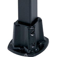 GILPIN IRONWORKS 579 1-1/4BLK Floor PostFlange, Black