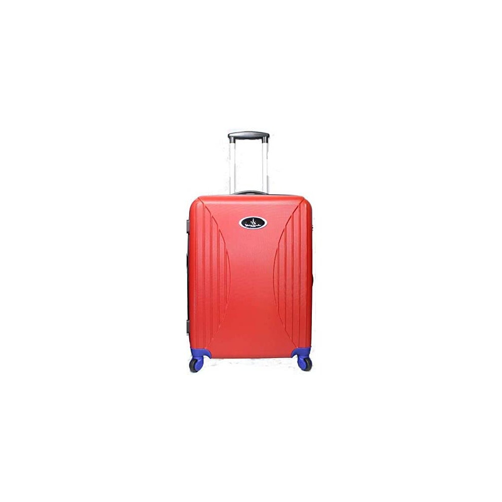 (Red, Medium Suitcase) Vivien Kondor ABS Hard Shell Suitcase TSA Lock