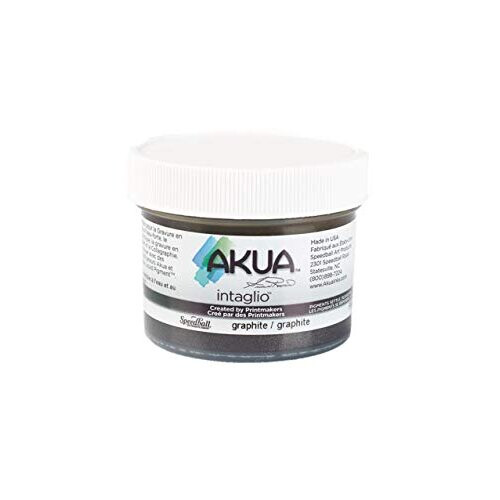 Akua Intaglio Water-Based Ink, 2-Ounce Jar, Graphite Gray
