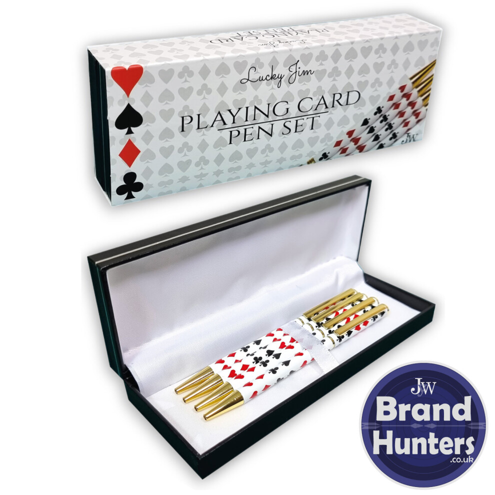 JYW Boxed Set of 4 Bridge Pens in Gift Box with FREE REFILLS