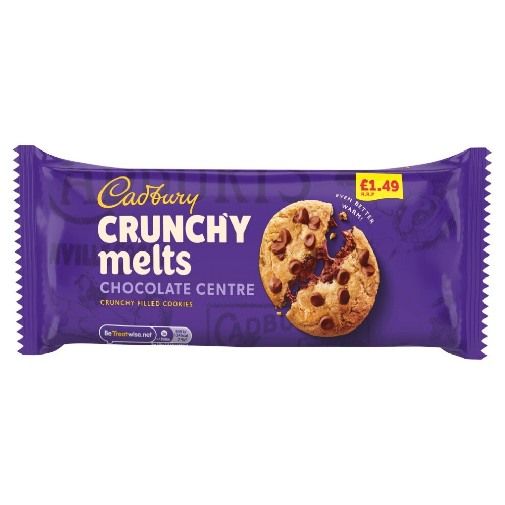 Cadbury Crunchy Melts Chocolate Centre 156g (Pack of 12)