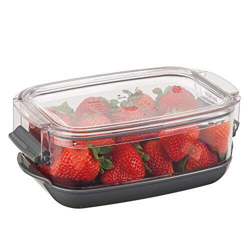 Prepworks by Progressive Berry ProKeeper, , 1.2-Quart, Strawberries, Blueberry, Fruit Vegetable Container,Black 1