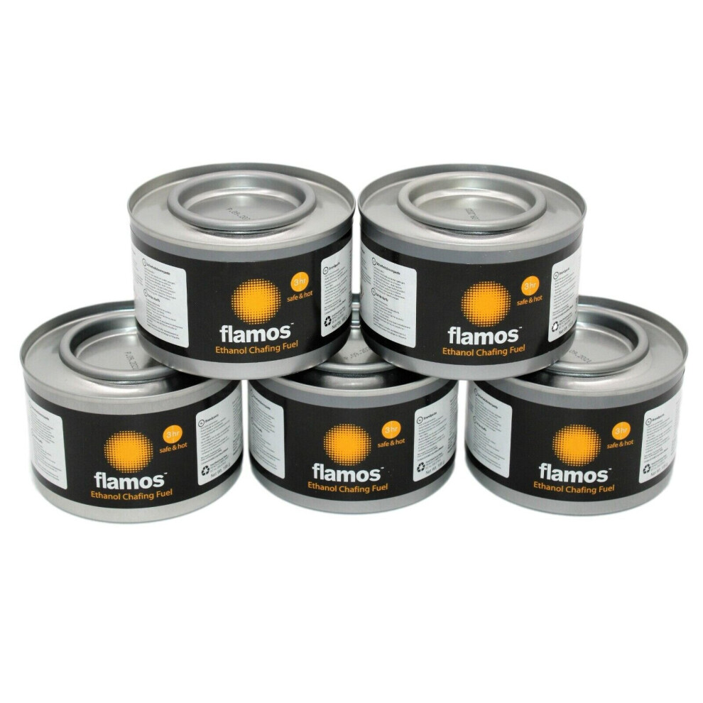 Flamos Ethanol Gel Chafing Tin Fuel Food Heating Catering Non Toxic 5 cans