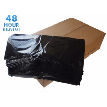 (200) BLACK EXTRA HEAVY DUTY REFUSE BAGS SACKS BIN LINERS RUBBISH BAG 250G GWH3 90L