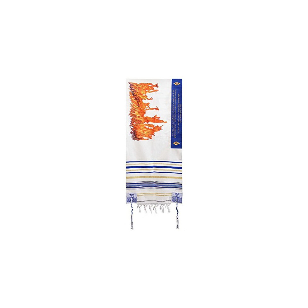 Holy Land Gifts 74223 Prayer Shawl-Flame Of Pentecost - 72 x 22 in.
