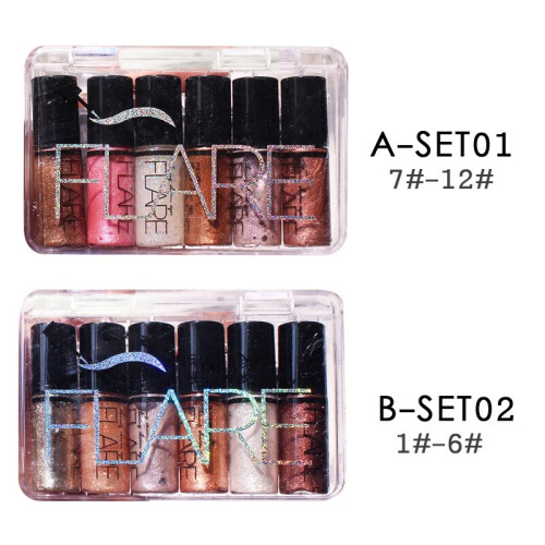 (B SET) Metallic Eye Makeup Shimmer Eyeshadow Liquid 1