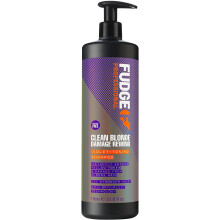 Fudge Professional Purple Toning Shampoo, Clean Blonde Damage Rewind Shampoo, For Blonde Hair, 1000 ml