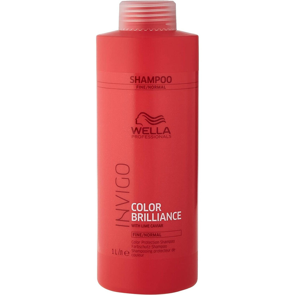 WELLA Invigo Color Brilliance Shampoo with Lime Caviar for Fine Hair, 1.101 kg