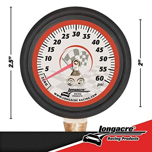 Longacre 52-52004 0-60 PSI Tyrtrykm?ler 2 tommer 2