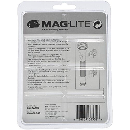 Maglite Maglite Black Universal Mounting Brackets for C-Cell Flashlight, 2 pk 2