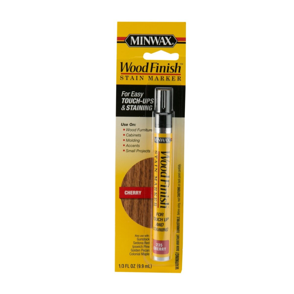 Minwax Wood Finish Stain Marker (9.9 Ml, Cherry) - Convenient Touch-Up Tool For Wood Furniture, Cabinets, And Flooring, Quick-Drying And Easy To Use 4906994207110