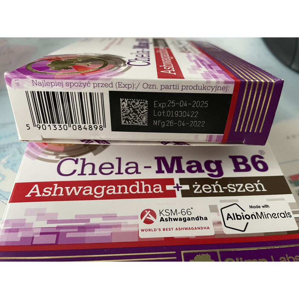 CHELA MAG B6 with ashwagandha OLIMP - 30capsules