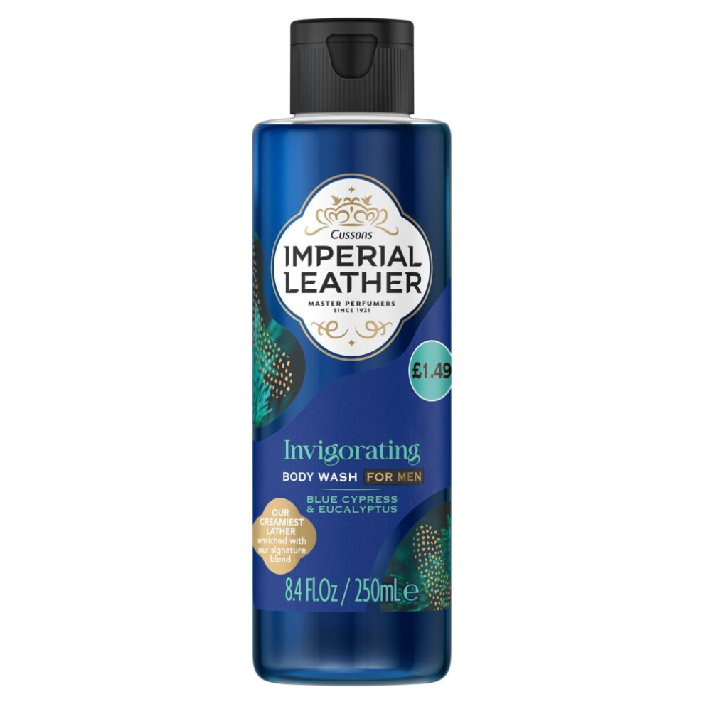 Imperial Leather Invigorating Men Blue Cyp.& Eucal 250ml (Pack of 6)