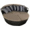 (160cm) 5 Piece Rattan Round Sofa Daybed Canopy Set 5