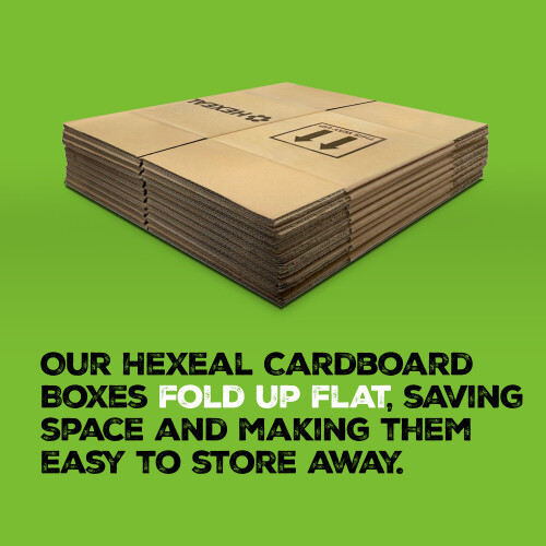 Hexeal 28.8cm x 28.8cm x 20cm Medium Cardboard Box, 15 Pack | Packaging Box, Storage Box, Extra Strong 2