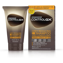 Just For Men Control GX 2-in-1 Shampoo & Conditioner, Gradually & Permanently Reduces Grey Hair With Each Wash, New Improved Formula All Shades