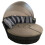 (160cm) 5 Piece Rattan Round Sofa Daybed Canopy Set 2