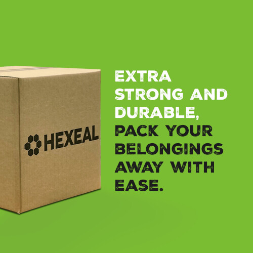 Hexeal 28.8cm x 28.8cm x 20cm Medium Cardboard Box, 15 Pack | Packaging Box, Storage Box, Extra Strong 1