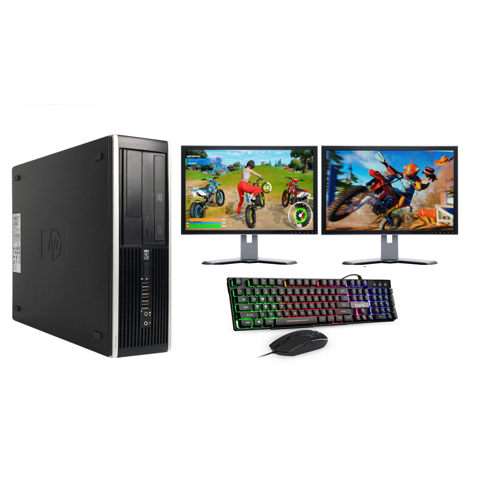 Fast Gaming Hp Bundle Tower Pc Full Set Computer System Intel I5 8Gb 500Gb Gt730 5060908882684