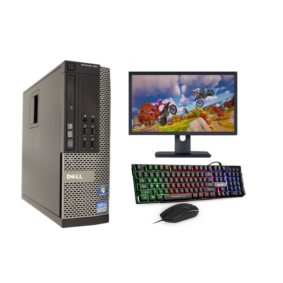 Fcs Fast Gaming Dell Bundle Tower Pc Full Set Computer System Intel I5 16Gb 500Gb Gt730