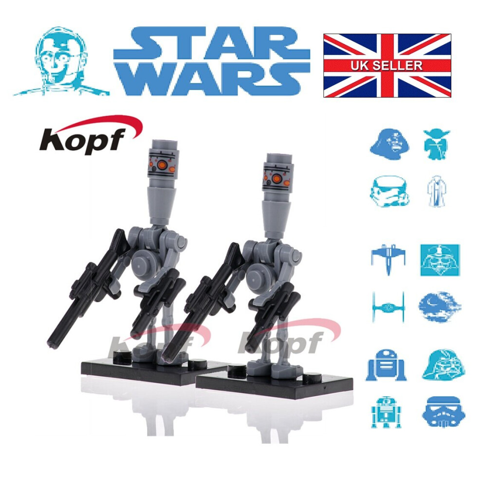 (IG-88 X 2) Star Wars Custom Mini Figures Fit Lego Sets