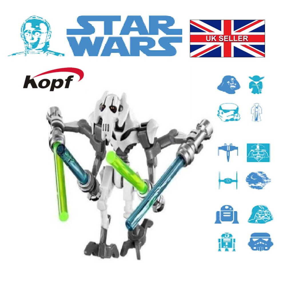 Minifigs (General Grievous) Star Wars Custom Mini Figures Fit Lego Sets