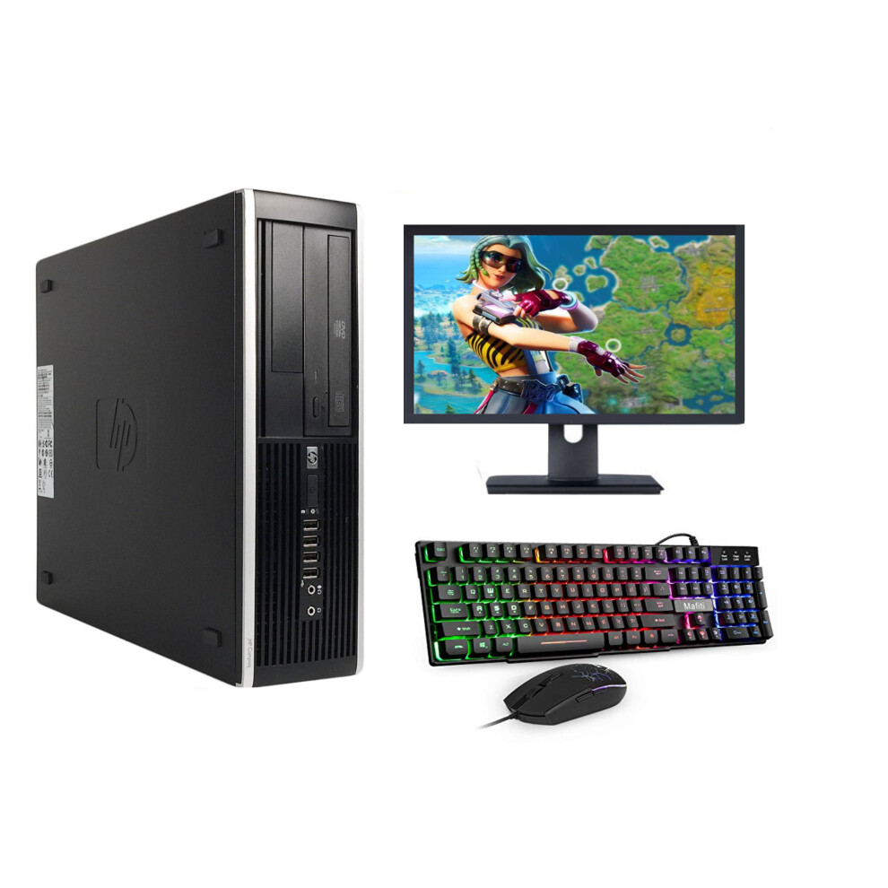 Fast Gaming Hp Bundle Tower Pc Full Set Computer System Intel I5 16Gb 500Gb Gt730