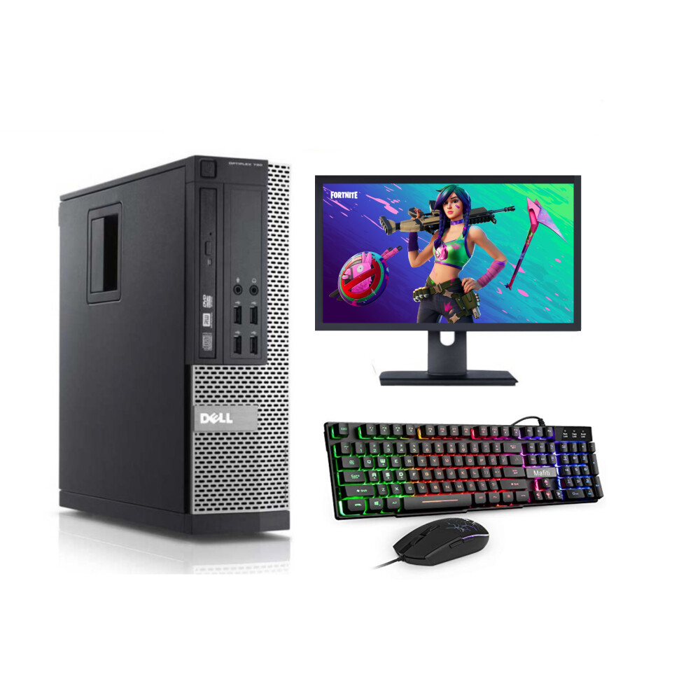 Fcs Fast Gaming Dell Bundle Tower Pc Full Set Computer System Core I7 16Gb 1Tb Gt730