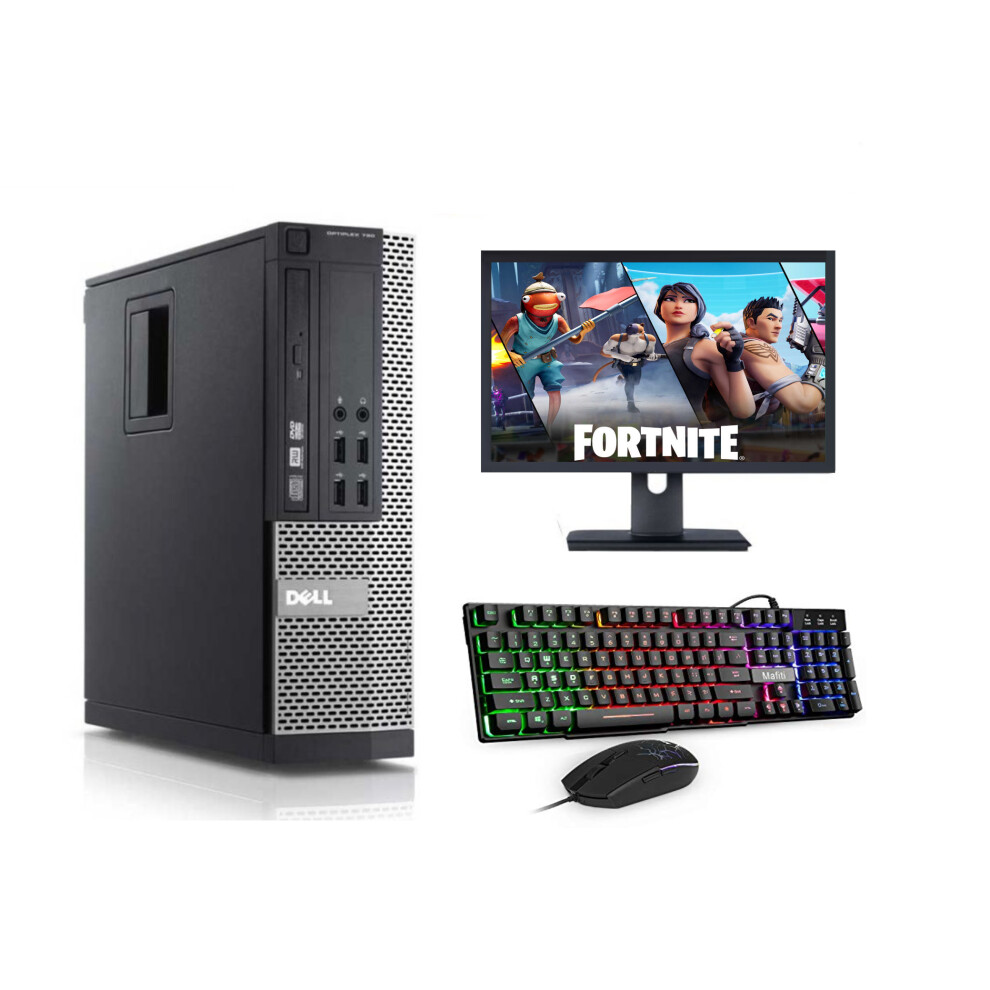 Fcs Fast Gaming Dell Bundle Tower Pc Full Set Computer System Core I7 16Gb 1Tb Gt730