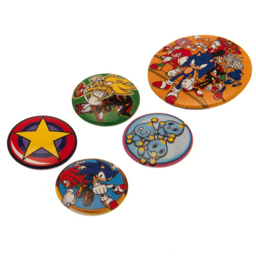 Sonic The Hedgehog Sonic The Hedgehog Button Badge Set - Jigsaw Puzzle 1